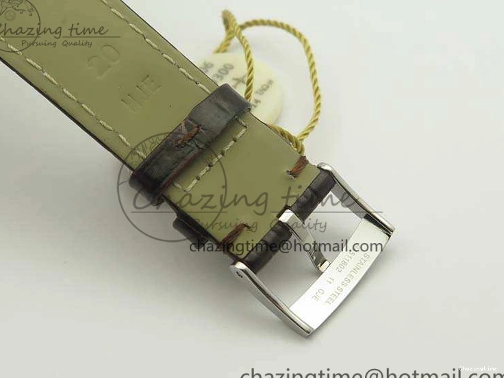 0310 FashionForward De Ville Prestige Real Power Reserve SS TW 1:1 Best Edition White Dial SS Markers On Leather Strap A 8095